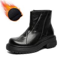 big size mens casual hip hop rock chelsea boots designer genuine leather shoes cowboy platform boot cool autumn winter botas man 240