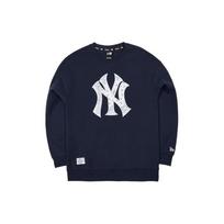 New Era MLB Series New York Yankees Printed Crew Neck Logo Long Sleeve American Sweatshirt Unisex sweatshirt Navy-Blue 13546482 L white