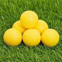 Golf Balls 10Pcs Indoor Or Outdoor Practice Golf Balls Yellow Pu Soft Golf Balls Golf Training Aid Balls yellow