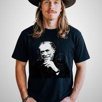 Charles Bukowski T-Shirt and kids tshirt: Outlaw Poet, Dirty Realism Literature, Shakedown Lot Literary Style M black
