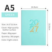 A5 Planner Notepad 12 Month Agenda Planning Notebook New 2027 Schedule Planner  Office žalsvai mėlyna