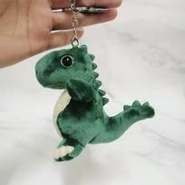 Žavingas žalias pliušinis dinozauras raktų pakabuko aksesuaras Minkštas mielas minkštas žaislas Dovana Fruit Green gray