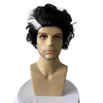 Sweeney Todd The Demon Barber Of Fleet Street Wig Short Curly For Halloween Party Cosplay black