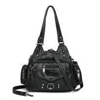 2023 Vintage Fashion Versatile Handheld Big Bag Handheld Bag Single Shoulder Oblique Straddle Women's Bag Washable Mom's Bag CLE 30x14x20cm