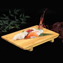 Bamboo Sushi Tray Set - Contemporary Japanese Dining Essentials 24x15x3cm beige