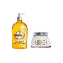 L'occitane Softening Body Duo Almond Bath Oils 500ml+Almond Body Lotion 200ml