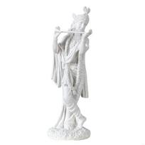 Standing Hindu God Krishna Resins White Marbled Finish Sculpture Figurine Ornament for Home Office Desktop Decoration X3UC balta