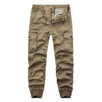 Four Seasons Men's Workwear Solid Color Vintage Loose Multi-Pocket Casual Fashion Trousers Plus Size 29