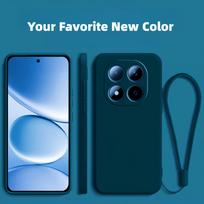 With Lanyard Fashion Solid Colour Shockproof Protective Liquid Silicone Phone Case For Redmi 15 14 13 Pro Plus 5G/4G Redmi Note 13 Pro+ 4G
