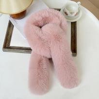 Vintage 130cm Fake Fur Long Scarf Solid Color Thick Winter Fluffy Scarf Soft Fur Decor Luxury Wraps Shawl Outdoor Warm