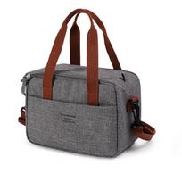 Solid Color Portable Lunch Bag Oxford Cloth Large Capacity Thermal Insulated Lunch Box Picnic Cooler Bags with Handle