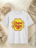 CHUPA CHUPS LOGO T-SHIRT, BLUE for Men, Women, Unisex All-Season T-Shirt, 180G Brand NEW L beige