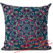 Fashion Colorful Mandala Cushion Cover Kaleidoscope Art Style Throw Pillows Home Decoration Living Room Sofa Pillowcase Xcm 45cmx45cm(18x18Inch) gray