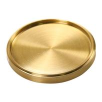 Karščiui atsparus žalvarinis padėkliukas puodeliui Apvalus puodelio padėklas Stalo laikiklis Arbatos padėklas Kavos staliukai 6.6cm beige