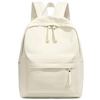 Schoolbag simple new trendy brand solid color student schoolbag large capacity college style backpack college students men and women travel backpack