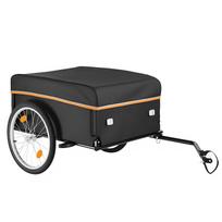 Bike Cargo Trailer 59 kg Load Heavy-Duty Bicycle Wagon Cart Folding, Foldable Compact Storage with Waterproof Cover, 508 mm Wheels, Reflectors, Carbon