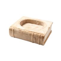 Knygos formos namelis augintiniams katėms ir šunims, jaukūs namai mažiems gyvūnams One Size beige