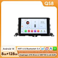 Hizpo Snapdragon Išmanusis Ekranas Automobilio Radijas Toyota Highlander 2014 2015 2016 2017 2018 2019 Belaidis Carplay Multimedija Android Auto Qualcomm QS8 8Core 8G 128G