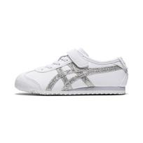 Onitsuka Tiger Candy Glitter Mexico 66 Comfortable Low-Top Kids Running Shoes Kids sneaker White Silver 1184A172-100 33.5 white