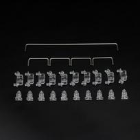 60% 87 OEM Mechanical keyboard Accessories Switch Pcb Mount Stabilizer 6.25u Modifier Key Stabiliser Plate for Cherry MX 1 gray