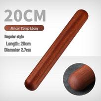 Ebony Wooden Rolling Pin for Baking and Dumpling Skin Pressing 20x2.7 tamsiai ruda spalva