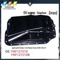 Compatible AT Oil Pan Gearbox for Ford/Mazda Fiesta 2009-2013 (Iron) FNF12151X Dimensional black