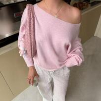 Casual Long-sleeved Tops Simple Solid Color Sweater for Women 2025 Autumn and Winter S white