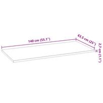 Kitchen Worktop Solid Oak 140 x 63.5 x 2.7 cm Rectangular