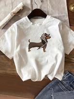 Vasaros drabužiai Unisex Atsitiktiniai taksų leopardo rašto trumpomis rankovėmis marškinėliai Balti apvalia kaklo iškirpte Vasaros viršutiniai drabužiai ir patogūs 3XL gray