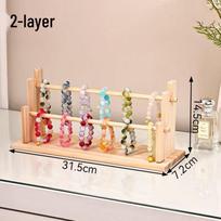 Solid Wood Bracelet Display Stand for Jewelry Storage and Live Broadcast Props - In Stock