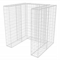Dekoratyvinis gabionas 110x100x120 cm, sidabrinis, galvanizuotas plienas, 3,5 mm