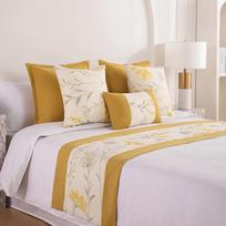 Jacquard Bed Runner Pillow Case Scarf Solid Soft Luxury Bedding Protector Slipcover Bedroom Guestroom Hotel Wedding Room Decor 30x50cm pillowcase beige