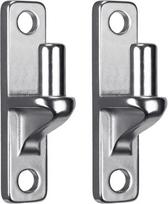 Insaga Vartų vyris, 2 vnt., 16 mm laikikliai ant plokštės (116 x 25 mm), tvirtas sodo vartų vyris, nerūdijančio plieno metaliniai tvoros vartai, vartų vyris ūkio vartams/lauko vartams/medinei tvorai, plokščias