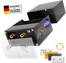 Elder Welder® Sockets Safe seifas, suderinamas su bet kokiu Schuko dvigubu lizdu, mini seifas su raktu pinigams paslėpti, slaptas skyrius ir slapta slėptuvė