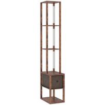 Grindų lempa LED 43,5x26,5x169 cm Ruda su talpa