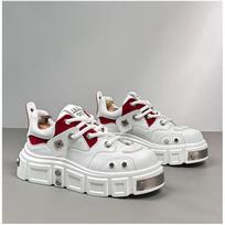 Madingi vyriški batai Madingi Dideli priekis Storas padas Derby batai Madingi kniedės Universalus Laisvalaikio batas Punk Riedlentė Vyriškas batas Zapatillas Hombre 39 gray