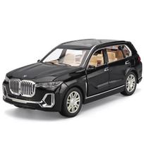 1/32 BMW X7 Off Road SUV Alloy Metal Diecast Model Car Home Trendy Toy Decorations Micro Vehicles Pull Back with Light Birthday
