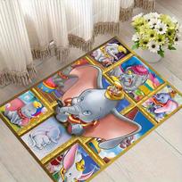 1 vnt. Disney animacinių personažų rašto kilimas Plotinis kilimas Neslystantis kilimas Skalbiamas rankomis Grindų kilimėlis Tinka svetainei, miegamajam, namų dekoravimui 60cm by 90cm gray