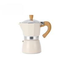 2-6 Cups Single Valve Moka Pot Stovetop Coffee Pot Italian Coffee Machine Cuban Coffee Percolator for Espresso Cappuccino Latte white