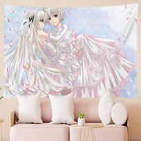 Yosuga no Sora Sora Kasugano Tapestry Kawaii Anime Girl Wall Hanging 2D Otaku Decor for Bedroom Dorm Soft Print Wall Art 74x94cm(29x37in) gray