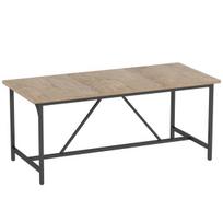 Valgomojo stalas 180x80x75,5 cm natūralaus medžio ir metalo