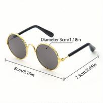 1PC Dog Sunglasses Cat Pet Product Lovely Vintage Round Reflection Eye Wear Glasses Small Dog Cat Pet Photo Props Accessories black