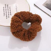 Soft Plush Scrunchie Elastic Hair Tie Vintage Style Thick Textured Ponytail Holder Durable Hair Accessory for Daily Use and Special Occasions One Size ruda