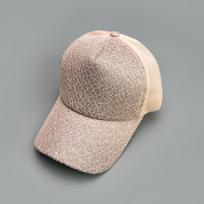 Sequins Solid Color Baseball Cap Ladies Mesh Shade Outdoor Leisure Travel Fashion Network Hat 52-60cm