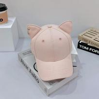 2025New Adjustable Hat Solid Color Cute Cat Ears Baseball Cap Trendy Cartoon Dad Hat Casual Couple Sun Hats For Women 54-58cm