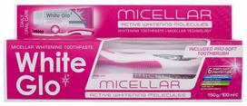 White Glo Baltas Glo Micellar micelinis balinamasis dantų pastos 150g/100ml + šepetėlis