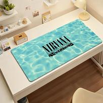 Band N-Nirvana-A Mouse Pad Computer Laptop Rubber Non-slip Mouse Mat Mousepad Gamers Decoracion Desk Mat 30cmx60cm(11.8x23.6inch) beige