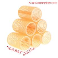 Self Grip Rollers Cling Stick Hair Curler Curls Wave Styling Salon Setting Tool A5 brown