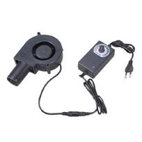 Variable Speed Centrifugal Blower Air Duct 100 220V/12V Input Barbecue Grill Fire Pit Ventilation Cooling Metal Smelting 1 gray