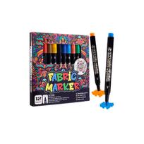 Fabric Markers for Clothes, 5 Pack Quick-Dry Fade- Paint Pens for Shoes, T-Shirts, DIY Hand Painting and Signatures One Size black
